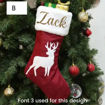 Picture of CHRISTMAS STOCKING RED REINDEER 46CM